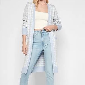 Express houndstooth cardigan duster